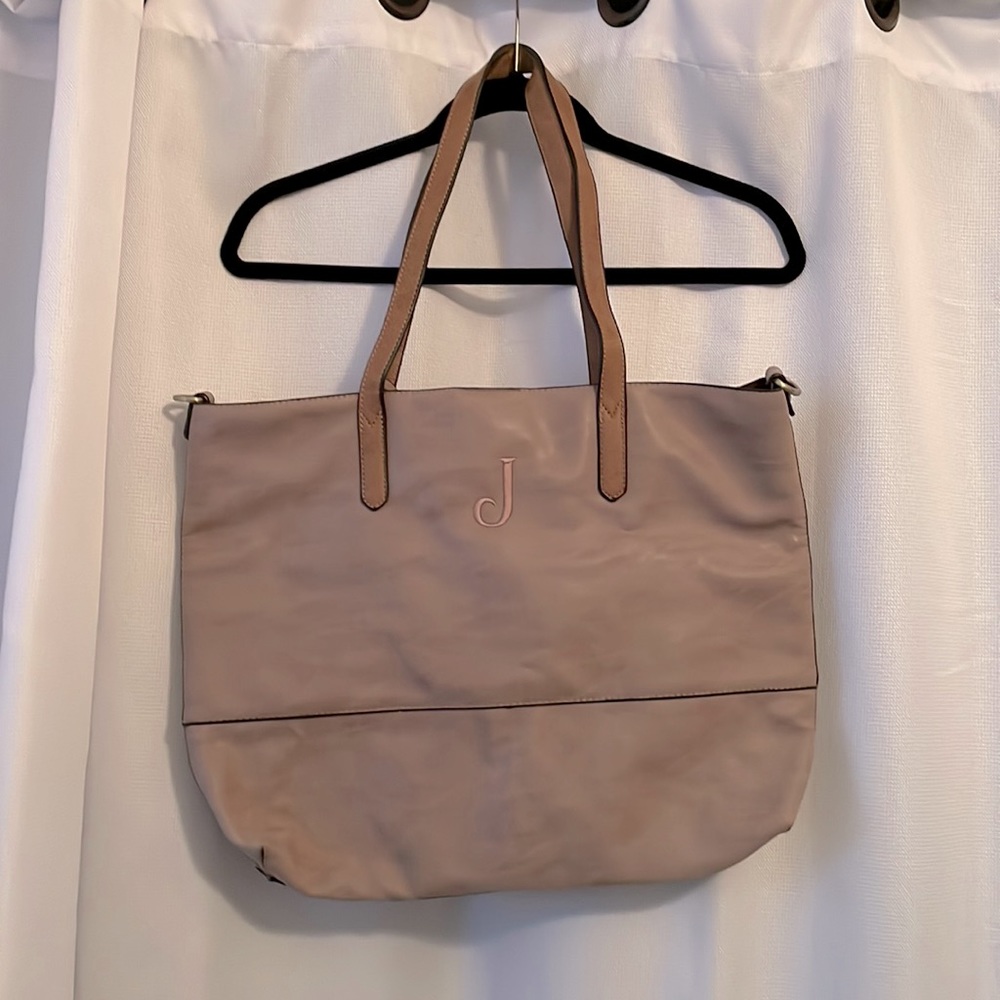 Monogrammed Joy Susan Leather Tote